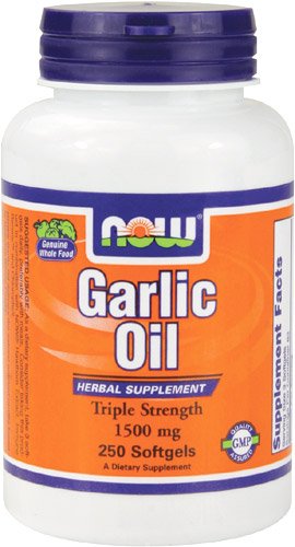 Now Foods Garlic Oil 1500 mg, 250 soft-gels
