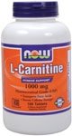 NOW Foods L-Carnitine Tartrate 1000 mg, 100 comprimés