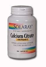 Solaray - citrate de calcium W / D, 240 capsules