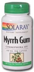 Solaray - Myrrhe Gum, 650 mg, 100 capsules