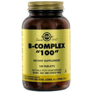 Solgar - B-Complex 100, 100 mg, 100 comprimés-stress