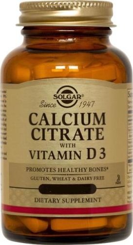 Solgar - citrate de calcium avec vitamine D, 240 comprimés