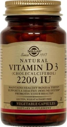 Solgar, la vitamine D3 (cholécalciférol) 2200 UI, 100 capsules végétales