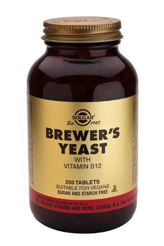 Solgar - levure de bière - céréales avec vitamine B12, 250 comprimés