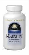 Source Naturals L-Carnitine 250mg, 120 capsules