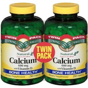 Spring Valley - Calcium 600 mg avec vitamine D, Twin Pack, 500 Comprimés