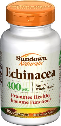 Sundown Capsules d'Echinacea 400mg entiers - 100CT Bouteilles (Pack de 2)