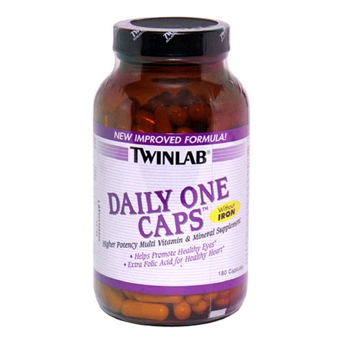 Twinlab Daily One Caps multi-vitamines et multi-minéraux sans fer, 180 capsules