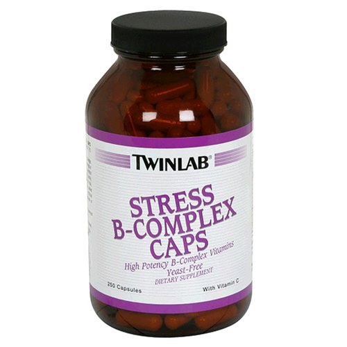 Twinlab Stress B-Complex Caps avec la vitamine C, 250 Capsules