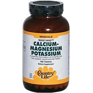 Vie Cible Pays Mins Calcium-Magnésium Potassium, 180-Tablet