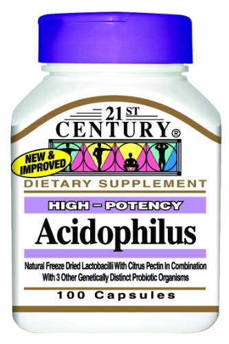 21st Century Acidophilus Capsules, 100 Count (Pack of 2)