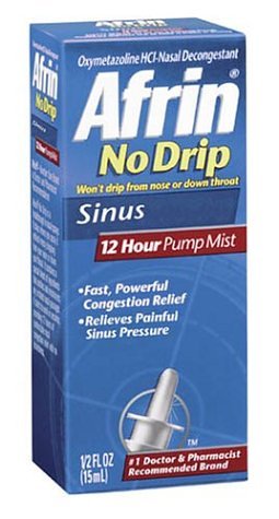 Afrin No Drip 12 Hour Pump Mist, Sinus, .5-Ounce Pumps (Pack of 3)