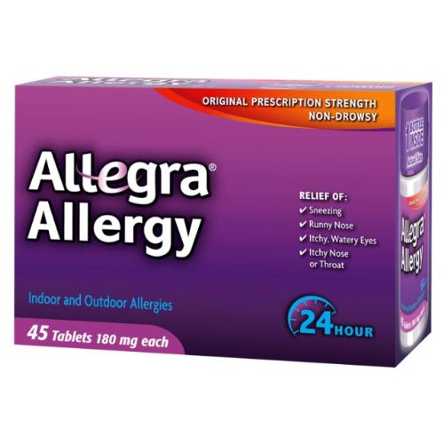 Allegra Adult 24 Hour Allergy Relief, 180 mg, 45-Count
