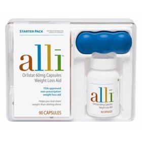 Alli Weight-Loss aide, Orlistat 60mg Capsules, 90-Count Starter Pack