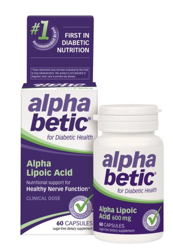 alpha betic Alpha Lipoique Acide, Pour les gens Diabetiques, 60 Capsules (Pack of 2)