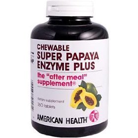 AMERICAN HEALTH Super Papaya Enzyme Plus Chewable 360 TAB