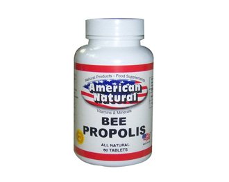 American Natural Bee Propolis 500 mg 60 caps Antibiotic Immune Support