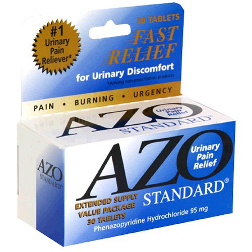 AZO Standard Urinary Pain Relief Tablets, 30-Count Boxes (Pack of 3)