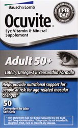 Bausch & Lomb Ocuvite Eye Vitamin & Mineral Supplement, Adult 50+, Soft Gels, 50 ct.