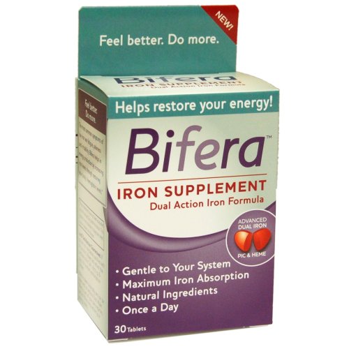 Bifera Dual Action Iron Supplement, 30 Tablets