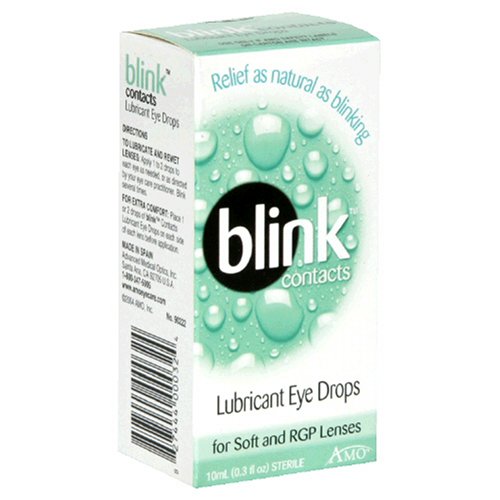 Blink AMO Contact avec les yeux Lubrifiant Gouttes pour Lentilles Souples et RGP, 0.34-Ounce Box (Pack de 3)