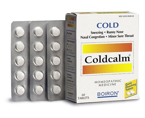 Boiron Homeopathic Medicine Coldcalm Tablets for Colds, 60-Count Boxes (Pack of 3)