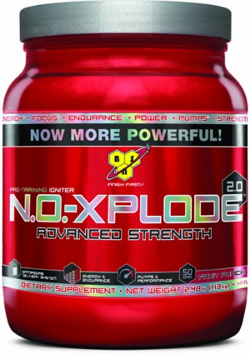 BSN N.O.-Xplode 2.0 Extreme Pre-Training Performance Igniter, Fruit Punch 2.48 Pound