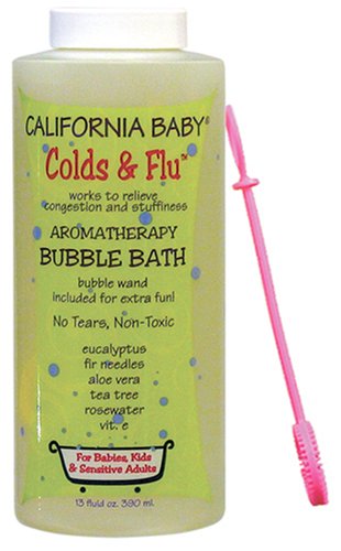 California Baby Bubble Bath- Colds & Flu, 13 oz (Eucalyptus ease (for tranquil relief))