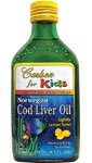 Carlson Labs Norwegian Carlson for Kids Natural Vitamin E Cod Liver Oil, Lemon, 250ml Glass Bottle