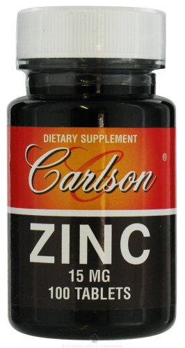 Carlson Labs Zinc, 15mg, 100 Tablets