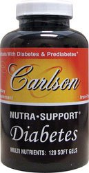 Carlson Nutra-support pour le Diabete, 120 Softgels