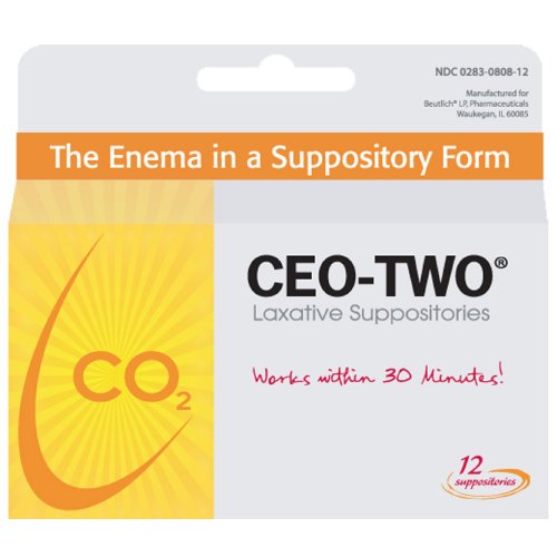 CEO Two laxative suppositories for occasional constipation - 12 ea