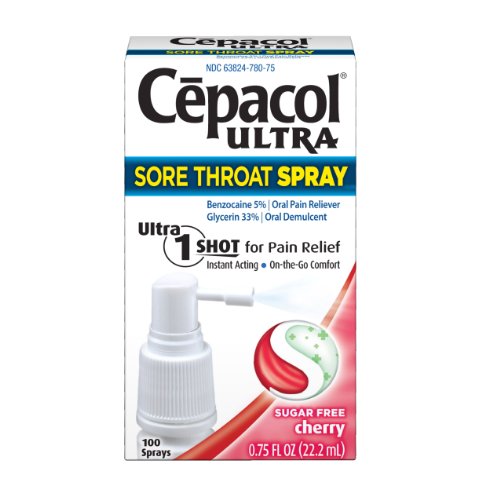 Cepacol Spray Sore Throat Plus Coating Cherry, 0.75 Ounce (Pack of 24)