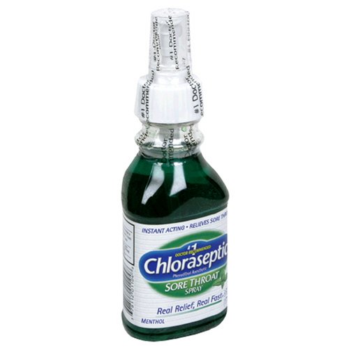 Chloraseptic Sore Throat Spray, Menthol, 6-Ounce (177 ml) (Pack of 3)