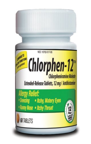 Chlorpheniramine Maleate  Extended Release, 12 Mg , 60 Tablets