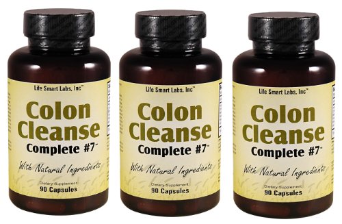 Colon Cleanse Complete #7 2250mg. daily, 3 Months Supply, capsules with superior natural herbal ingredients and dosage for WEIGHT LOSS and overall health management
