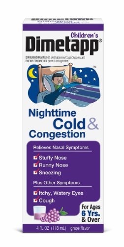 Dimetapp Nightime Cold and Cough Chest Congestion, 4-Ounce (Pack of 3)