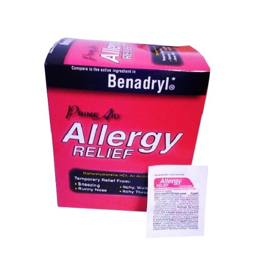 Diphenhydramine Hcl 25 Mg Allergy Medicine and Antihistamine Compare to Active Ingredient of Benadryl Allergy Generic, Dispenser 30 Pouches (Travel Packs) of 2 Tablets