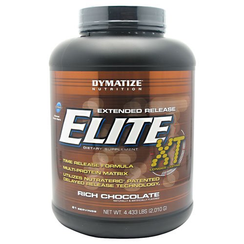 Dymatize Nutrition Elite 12-Hour Protein Powder, Rich Chocolate, 4.4 Pound