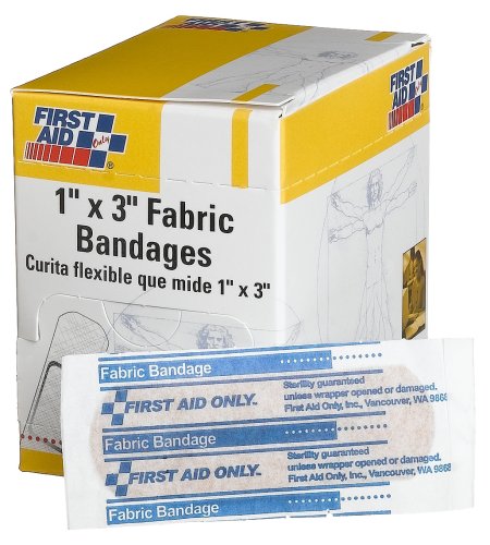 First Aid Bandage Seulement 1 "X 3" Fabric, 100-Count Boîtes (pack de 3)