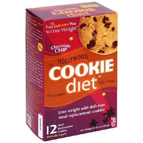 Hollywood Cookie Diet Meal Replacement Cookies, Chocolate Chip, 1.4-Ounce Cookies  (Pack of 12)