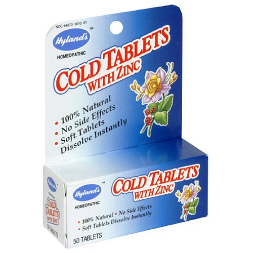 Hyland's Cold Tablets, with Zinc, 50 Tablets (Pack of 3)