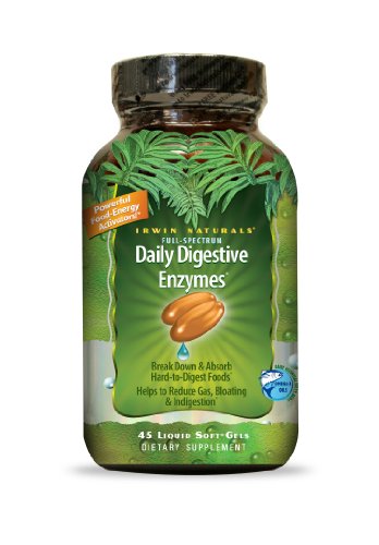 Irwin Naturals Daily Digestive Enzymes, 45 Count