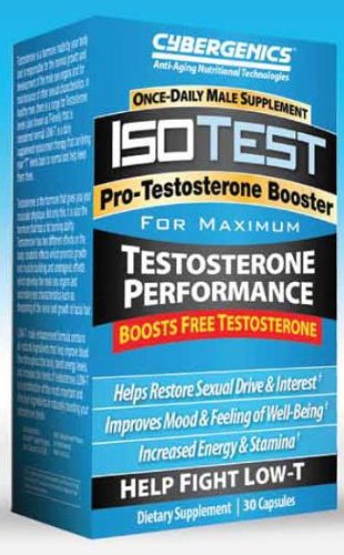 IsoTest Low-T Booster from Cybergenics Pro-Testosterone Booster Once A Day for the Best Ageless Male Supplement As Seen On TV