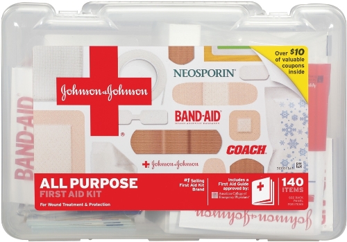 Johnson & Johnson All Purpose First Aid Kit (140 articles)