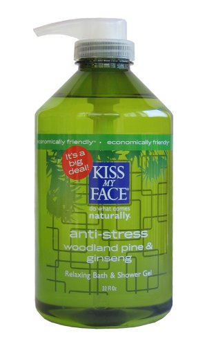 Kiss My Face Anti-stress Bath and Shower Gel, Value Size, 32 Ounce