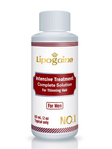 Lipogaine for Men: Minoxidil Enhanced with Azelaic Acid DHT Blocker, Biotin, Vitamin, Intensive Treatment & Complete Solution for Hair Loss / Thinning (For Men Only Formula) 30 days money back Guarantee