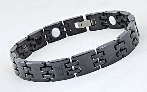 Live Pain Free Pain Relief Alternative Pain Therapy in a Beautiful Stylish Being Black Ceramic Bracelet (Xl 8.5