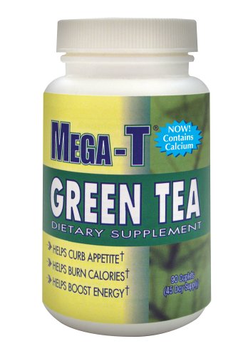 Mega-T complément alimentaire verts Caplets extrait de thé, 90-Count Bottle (Pack de 2)