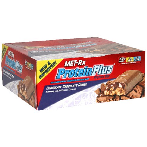 Met-Rx Protein Plus Protein Bar, Chocolate Chocolate Chunk, 3-Ounce Bars (Pack of 12)